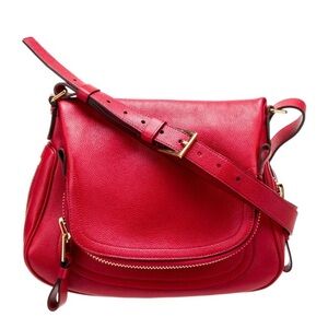 Tom Ford Solid Leather Red  Bag